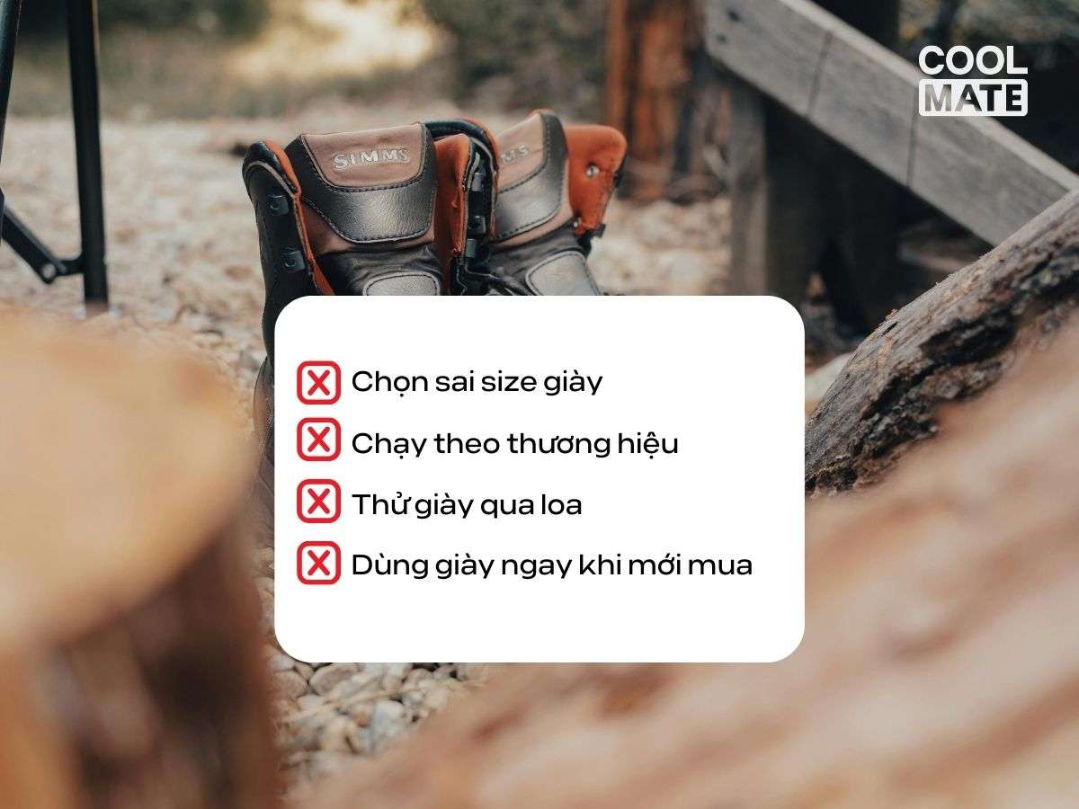 Vài sai lầm cần tránh khi chọn giày leo núi