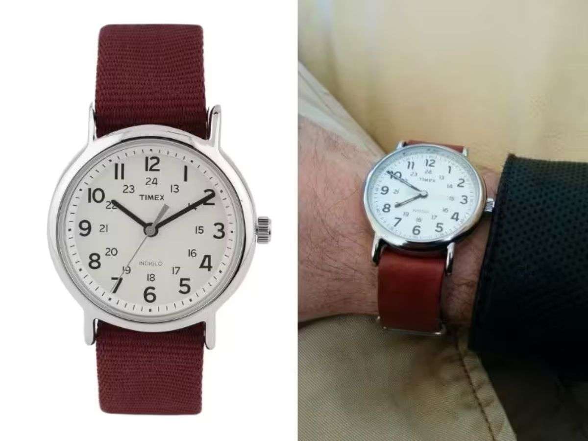 Mẫu đồng hồ Timex T2P2359J với màu đỏ khác lạ