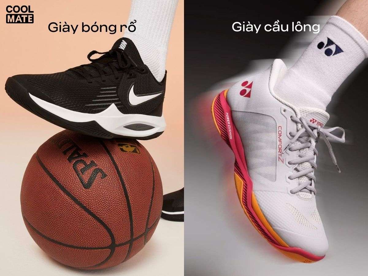 Giày bóng rổ và giày cầu lông