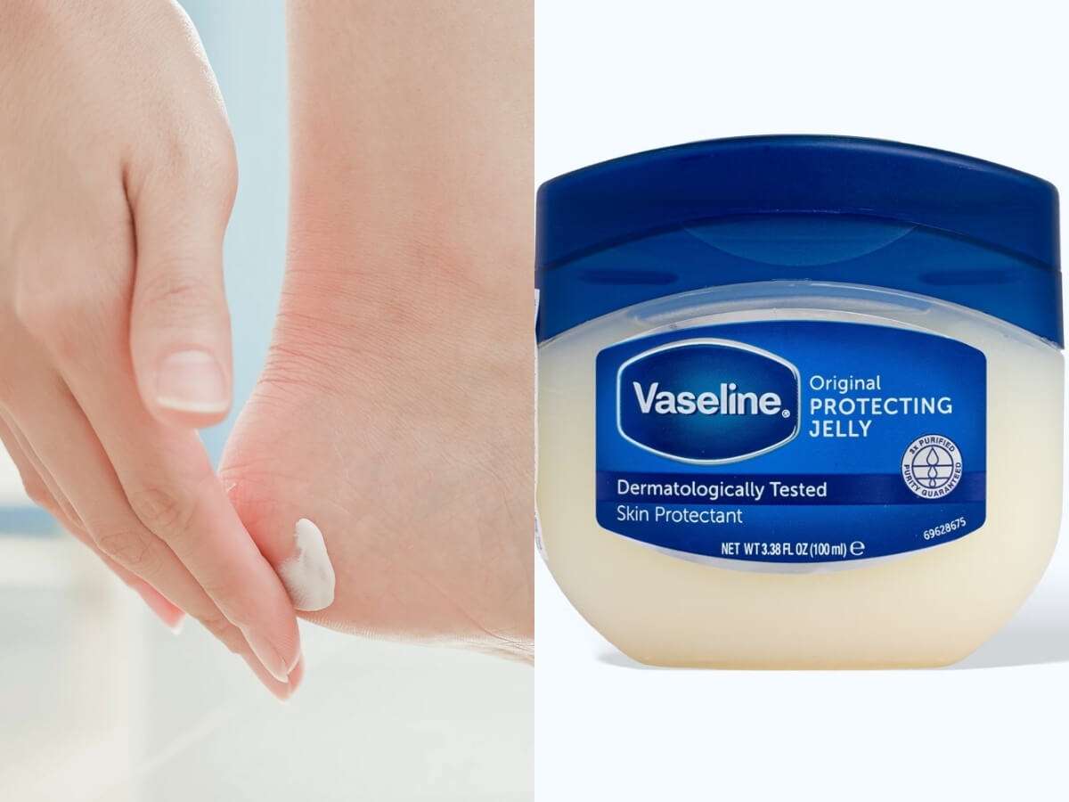 Dùng vaseline hoặc kem dưỡng giảm ma sát khi mang giày mới