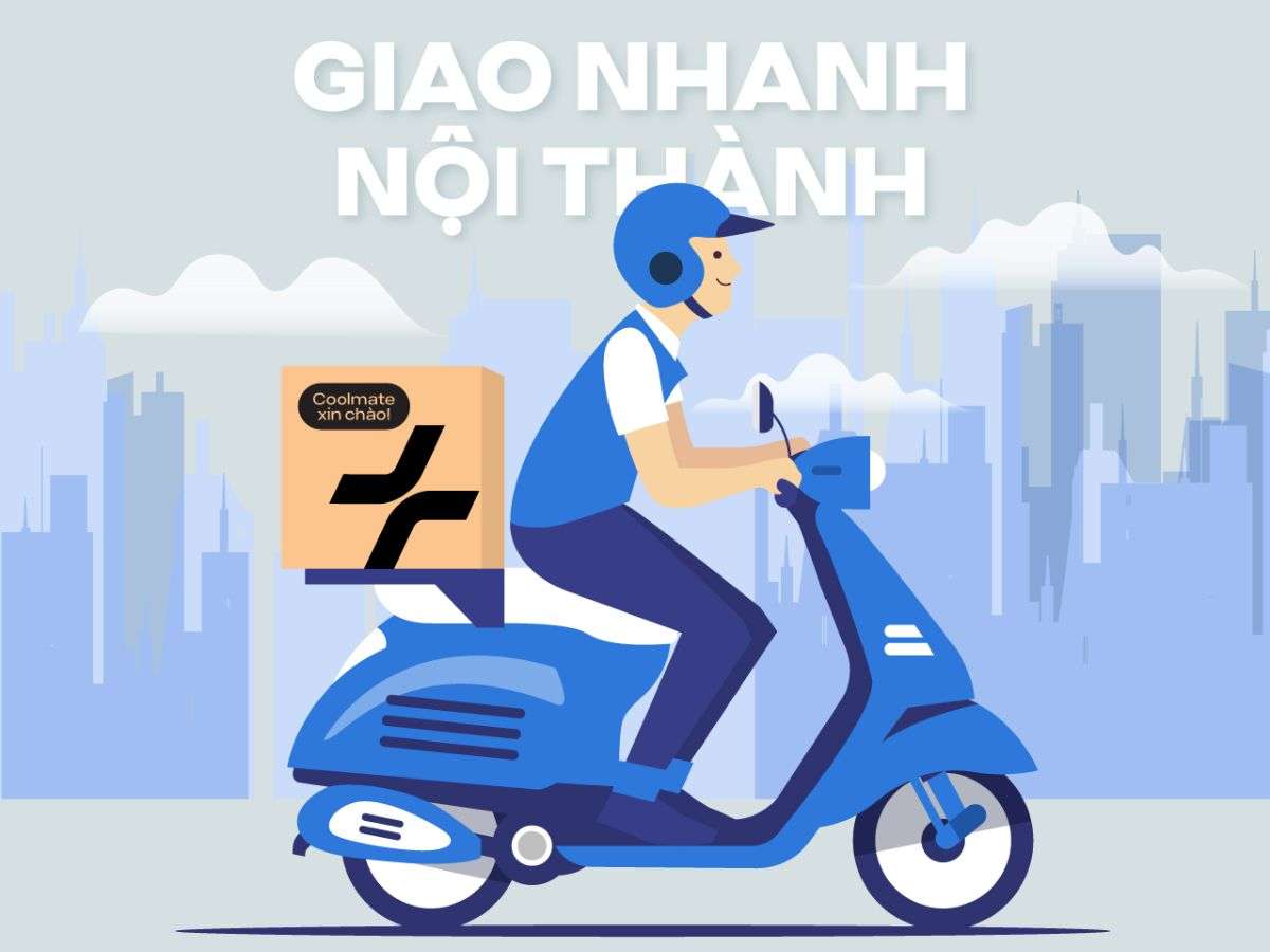Coolmate hỗ trợ giao hàng nhanh trong nội thành TP. HCM và Hà Nội