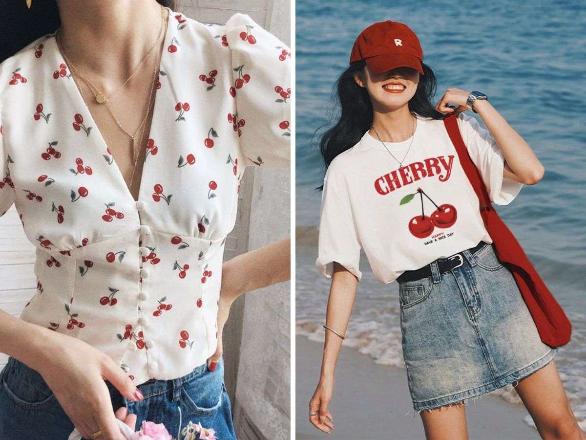 Cherry là mẫu họa tiết mang đến sự ngọt ngào cho trang phục