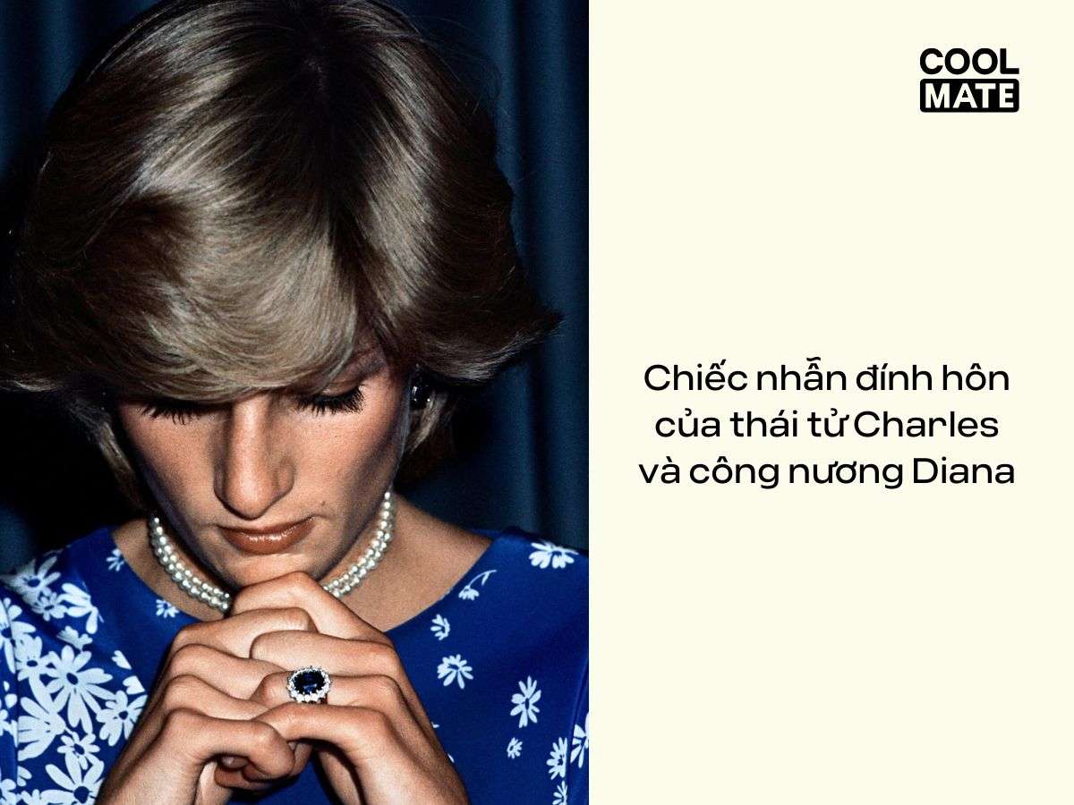 Chiếc nhẫn đính hôn của thái tử Charles và công nương Diana với sắc xanh độc đáo