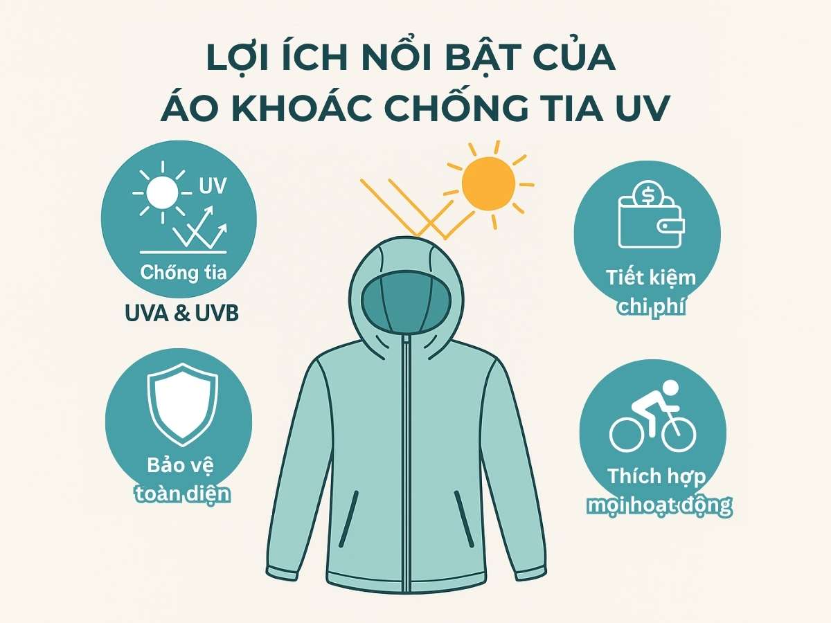 Lợi ích vượt trội của áo khoác chống tia UV