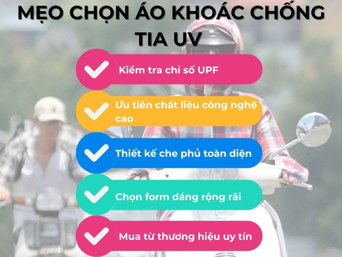 Mẹo chọn áo khoác chống tia UV