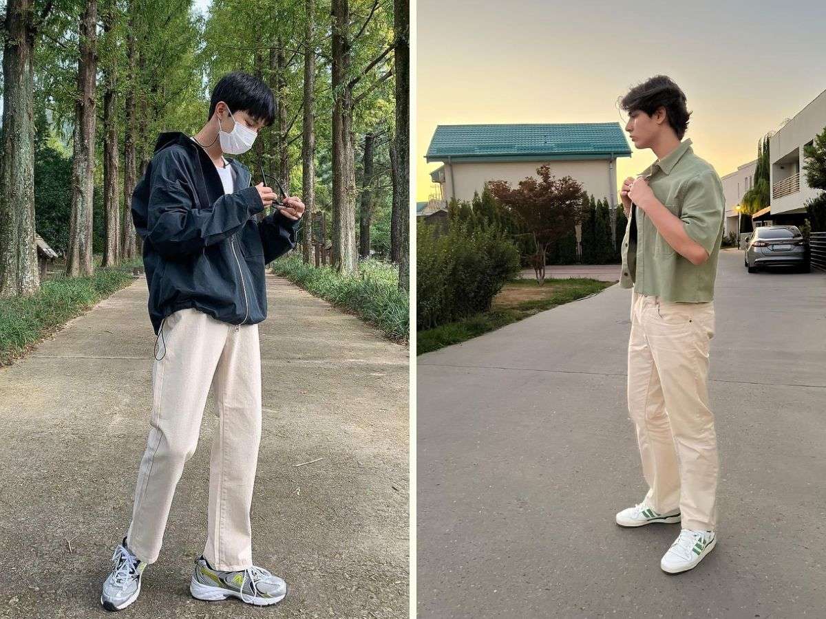 Lên đồ cùng quần kaki và áo thun với sơ mi khoác ngoài để thêm năng động nhé anh em