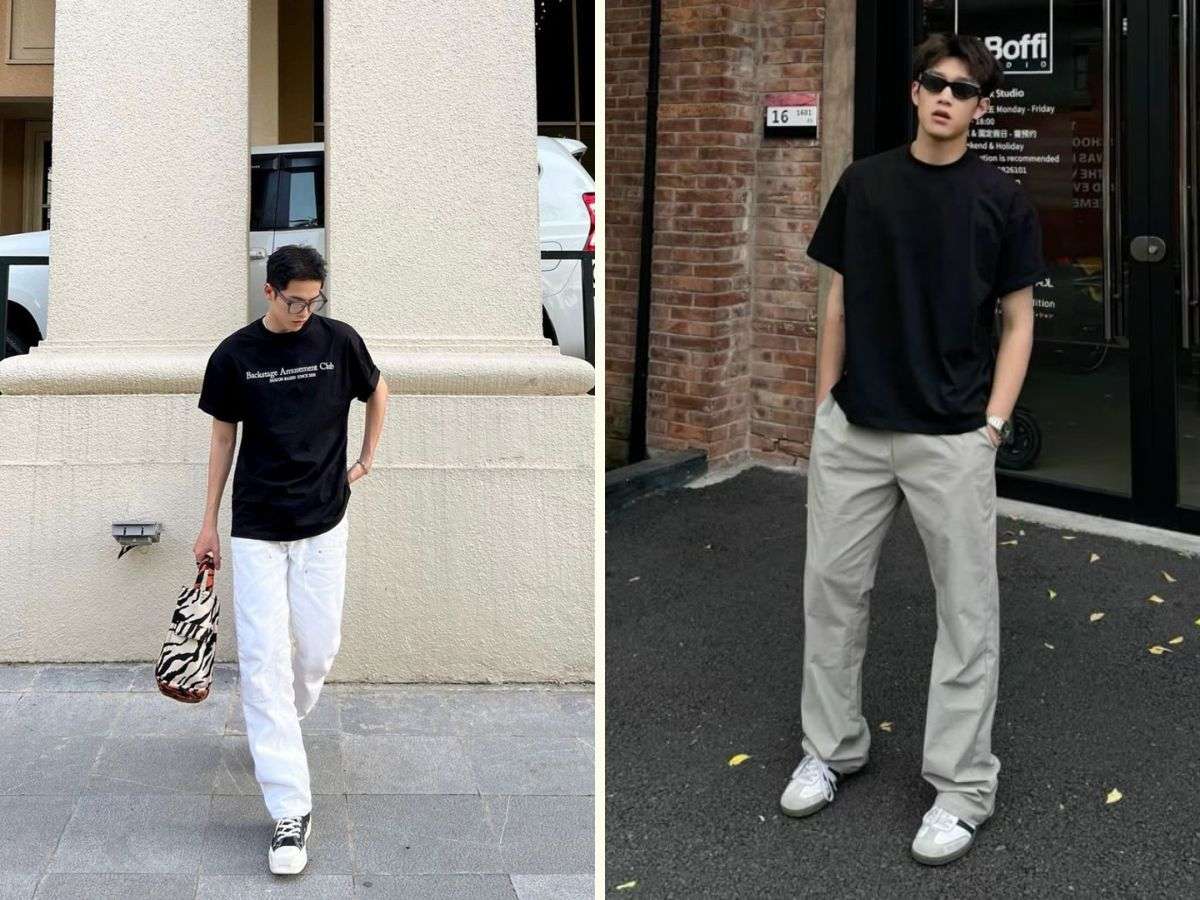 Đường phố là nơi hợp với outfit hiện đại