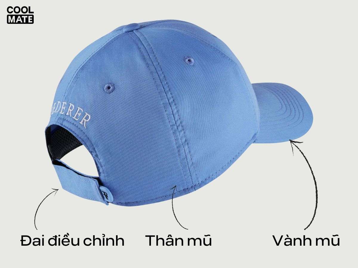 Cấu tạo của mũ tennis