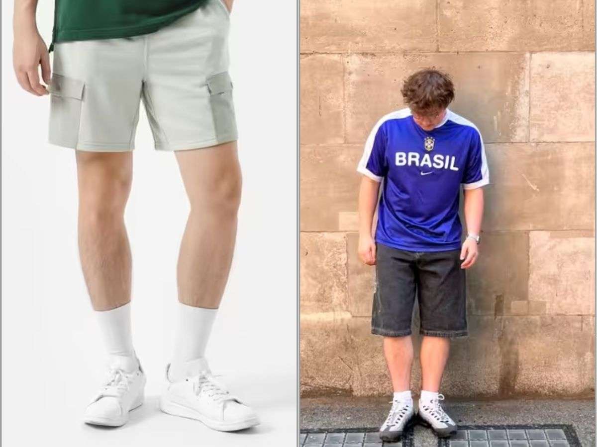 Áo đá bóng phối với quần short cá tính