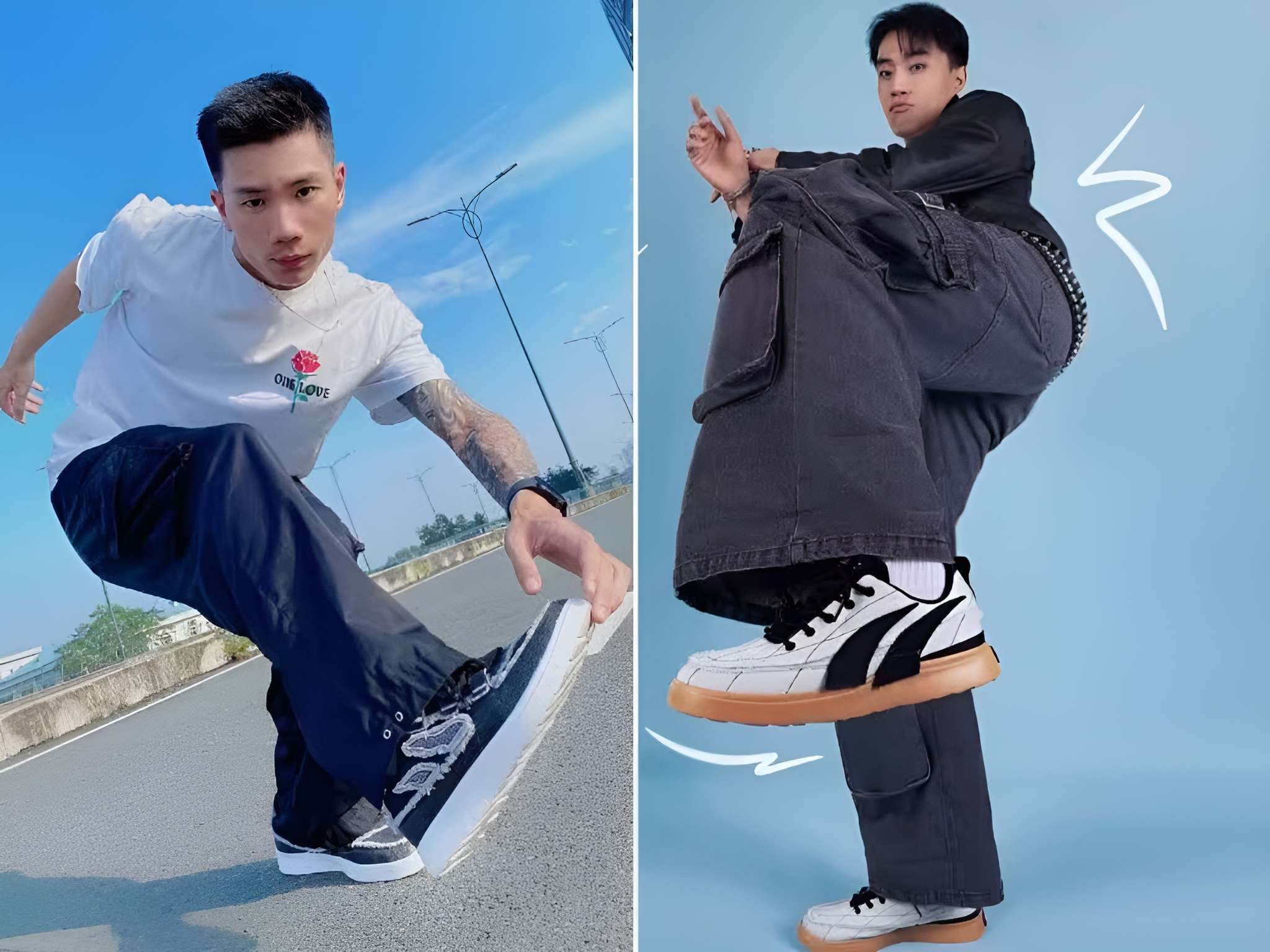 Hoàn thiện vẻ ngoài cá tính và năng động khi phối quần cargo trong các set đồ mang phong cách street style hàng ngày cùng với giày Bitis Hunter
