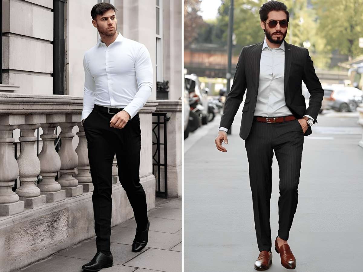 Trang trọng, lịch sự khi loafer nam kết hợp với suit, quần tây âu