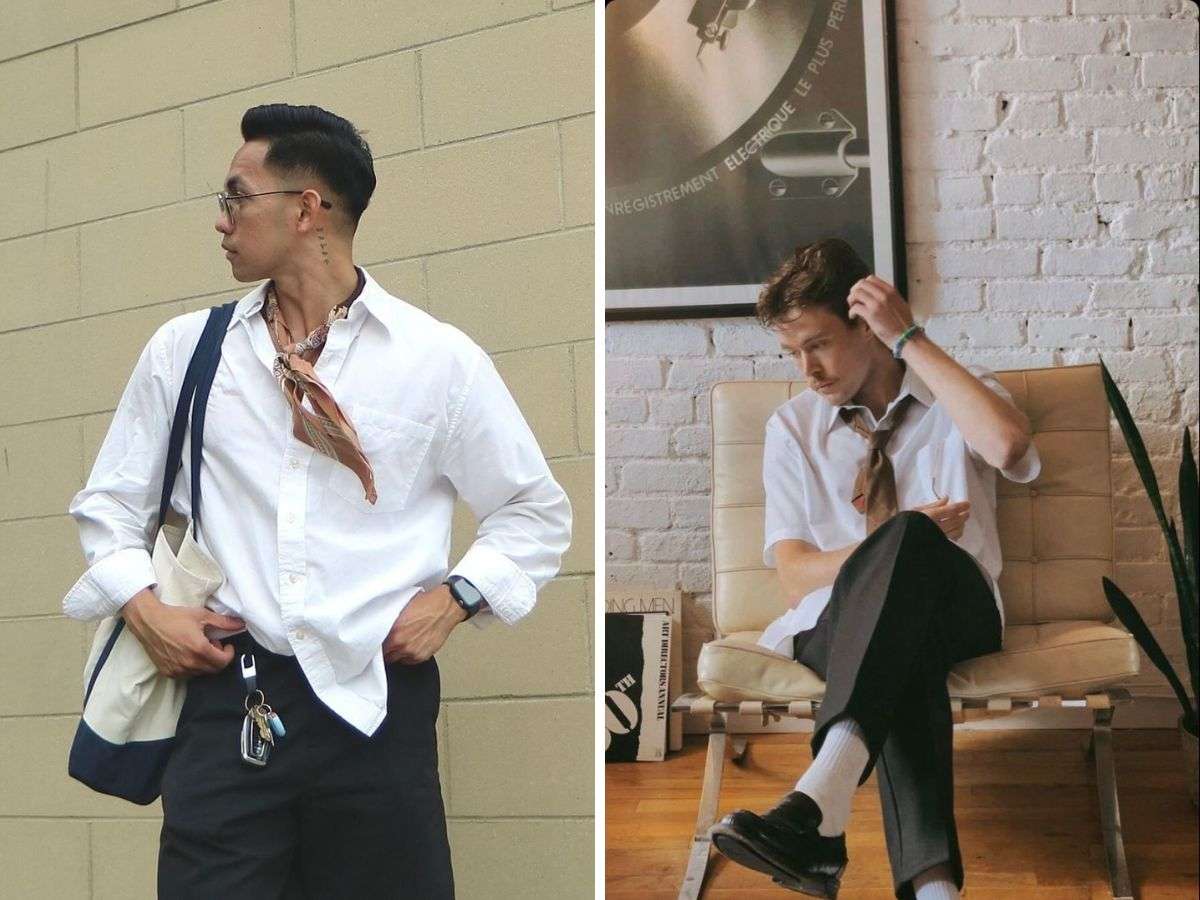 Kết hợp cùng áo sơ mi để tăng nét thanh lịch