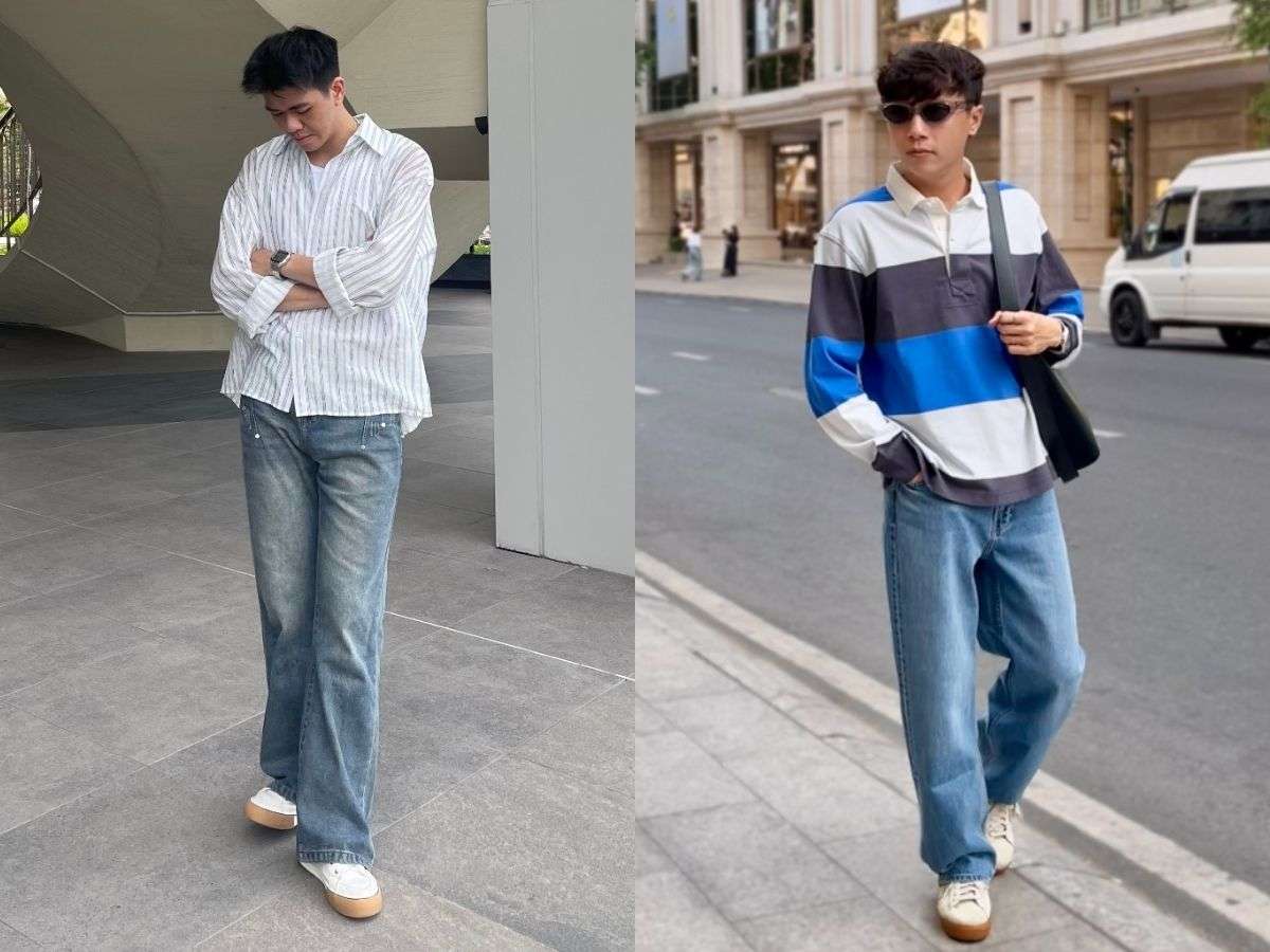 Cách phối quần jean và giày Adidas đang thịnh hành năm nay