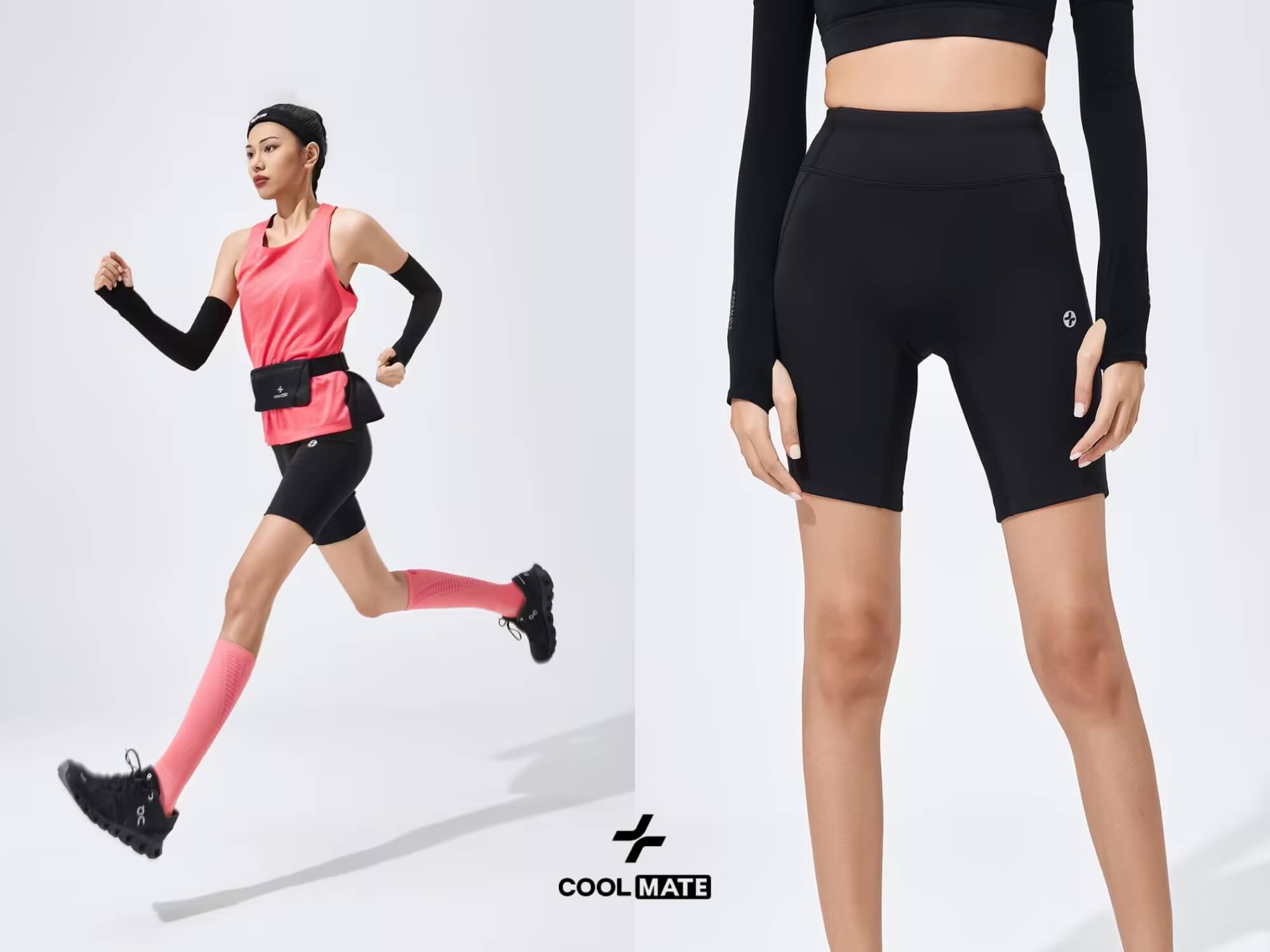 Quần Biker Shorts nữ chạy bộ co giãn, hỗ trợ cơ bắp