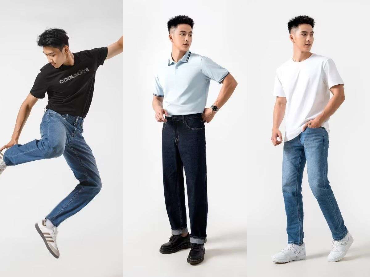 Phối đồ đa dạng kiểu dáng cùng quần jean nam