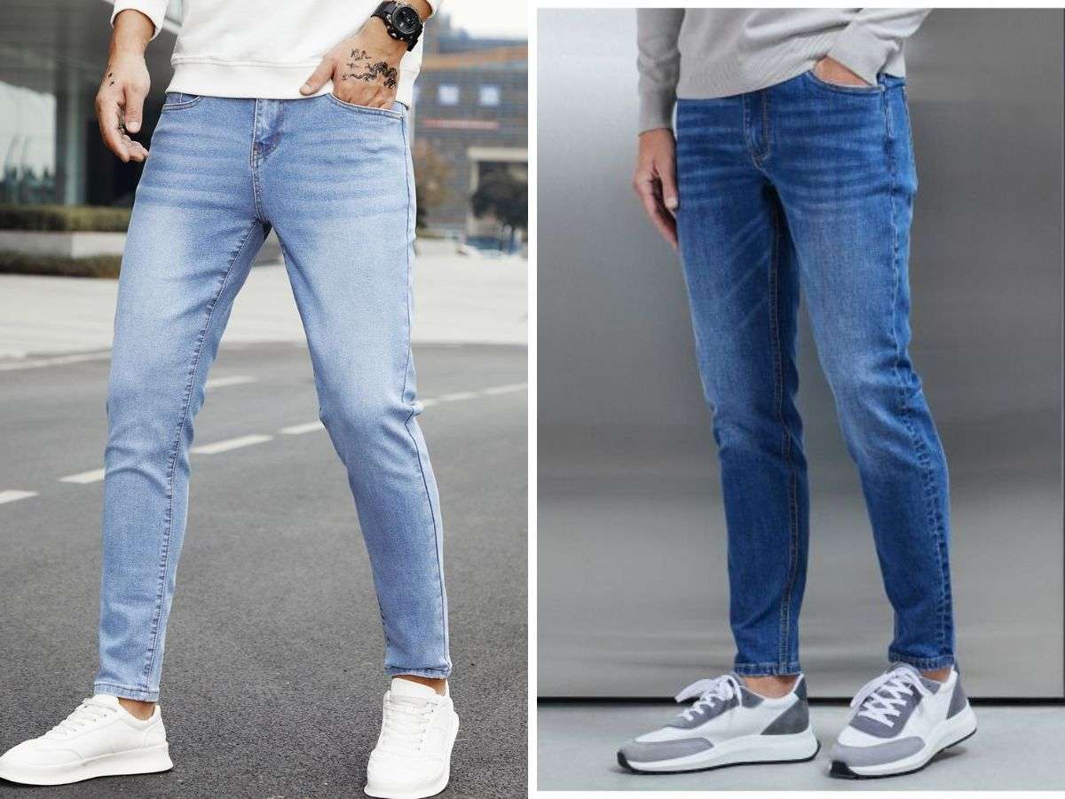 Form quần ôm dọc theo chiều dài chân, rộng ở bắp đùi và nhỏ dần ở cổ chân