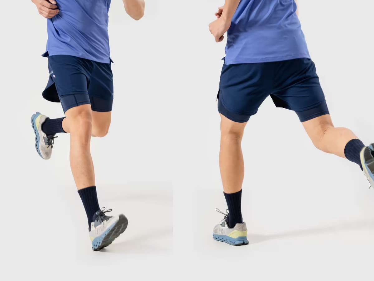 Quần short chạy bộ 2 lớp Fast & Free III