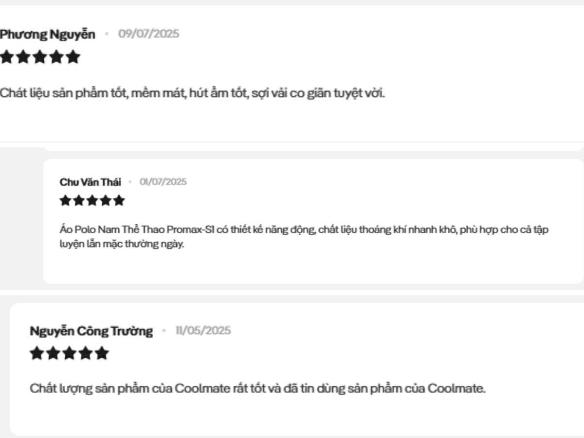Chia sẻ của khách hàng khi dùng áo trên website
