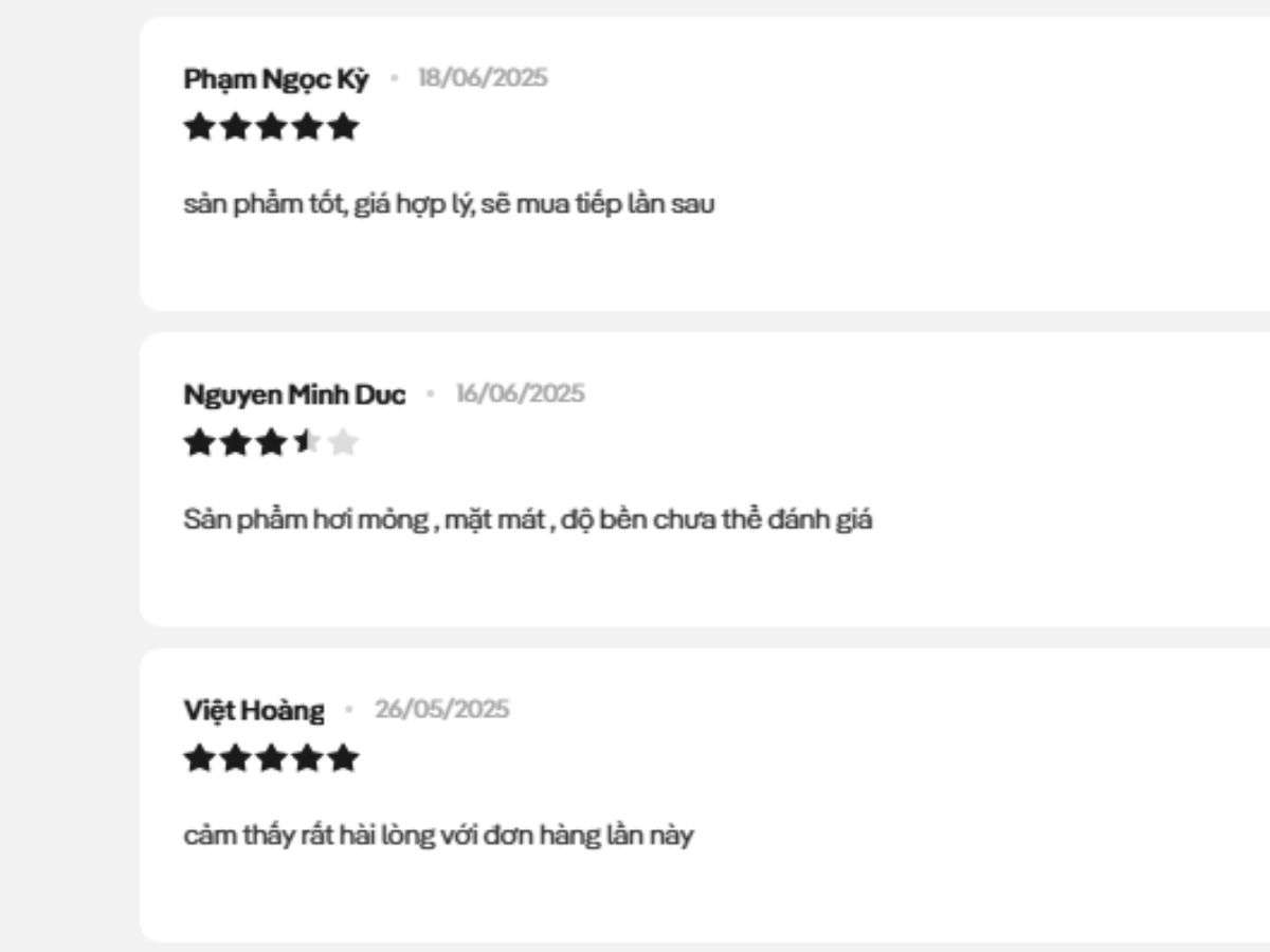 Chia sẻ của khách hàng khi dùng áo trên website