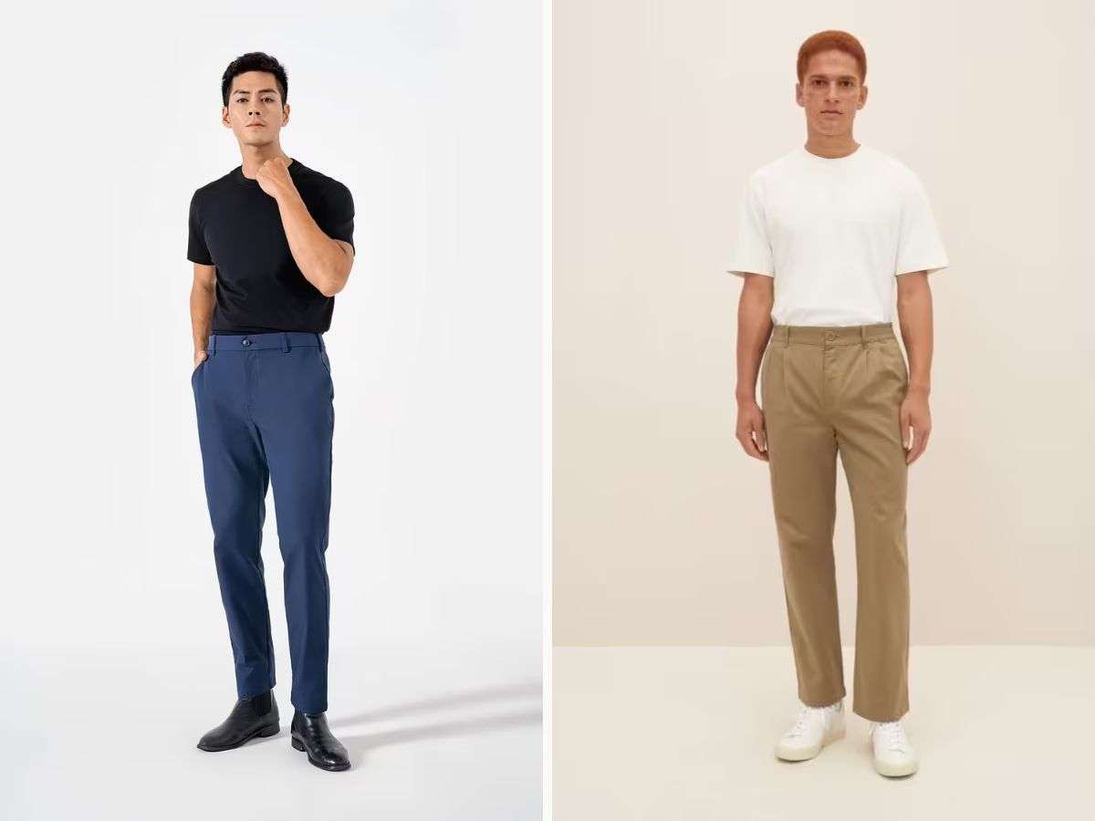 Thanh lịch hơn với Kaki hoặc Chinos cùng áo