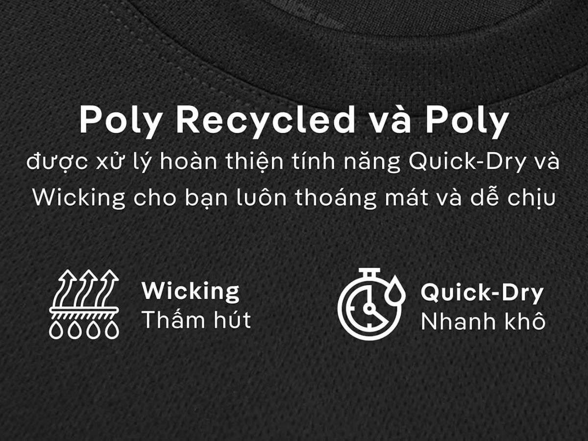Chất liệu (Thành phần chính) của áo thun nam thể thao Coolmate Basics