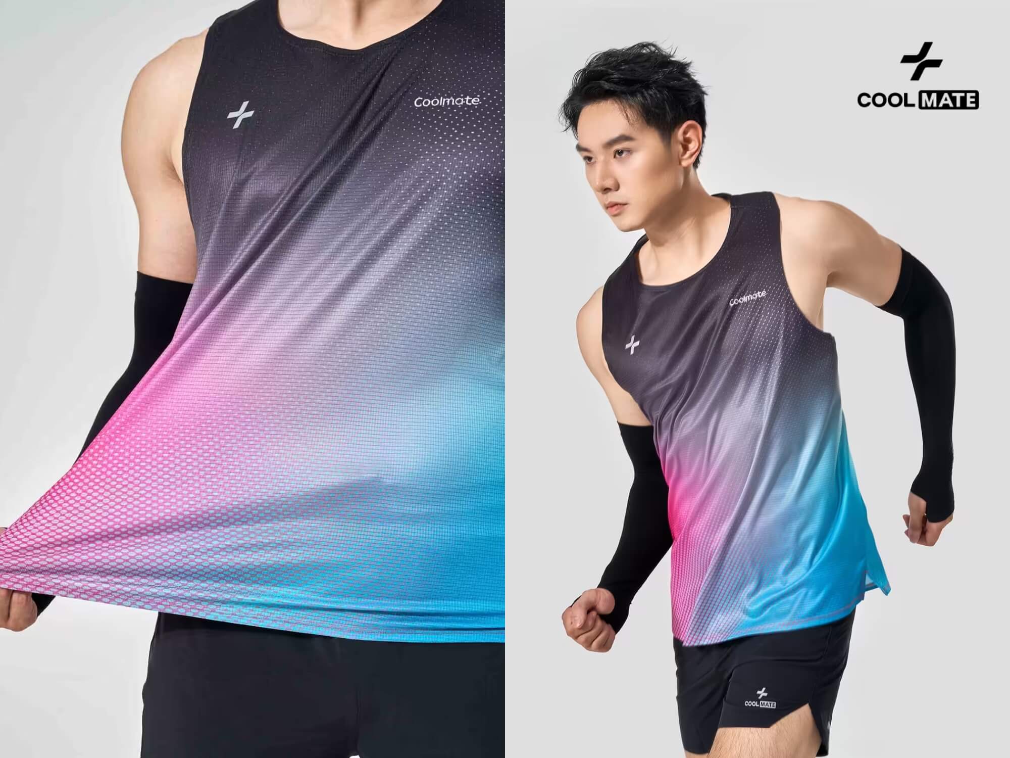 Singlet chạy bộ nam AirRush Gradient thoáng khí tối đa