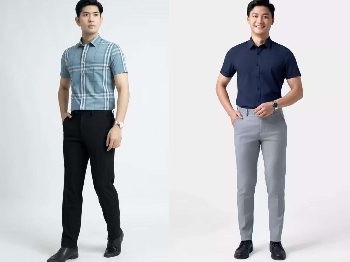 Sơ mi Slim fit tôn lên đường nét và phù hợp với những người có vóc dáng cân đối