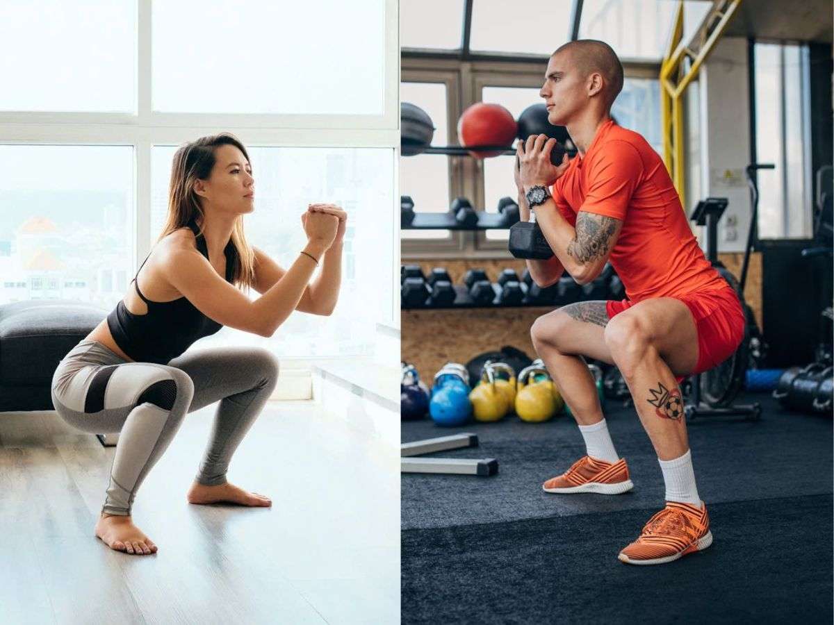 Tập squat linh hoạt tại nhà, gym hoặc ngoài trời, có thể dùng tạ hoặc không