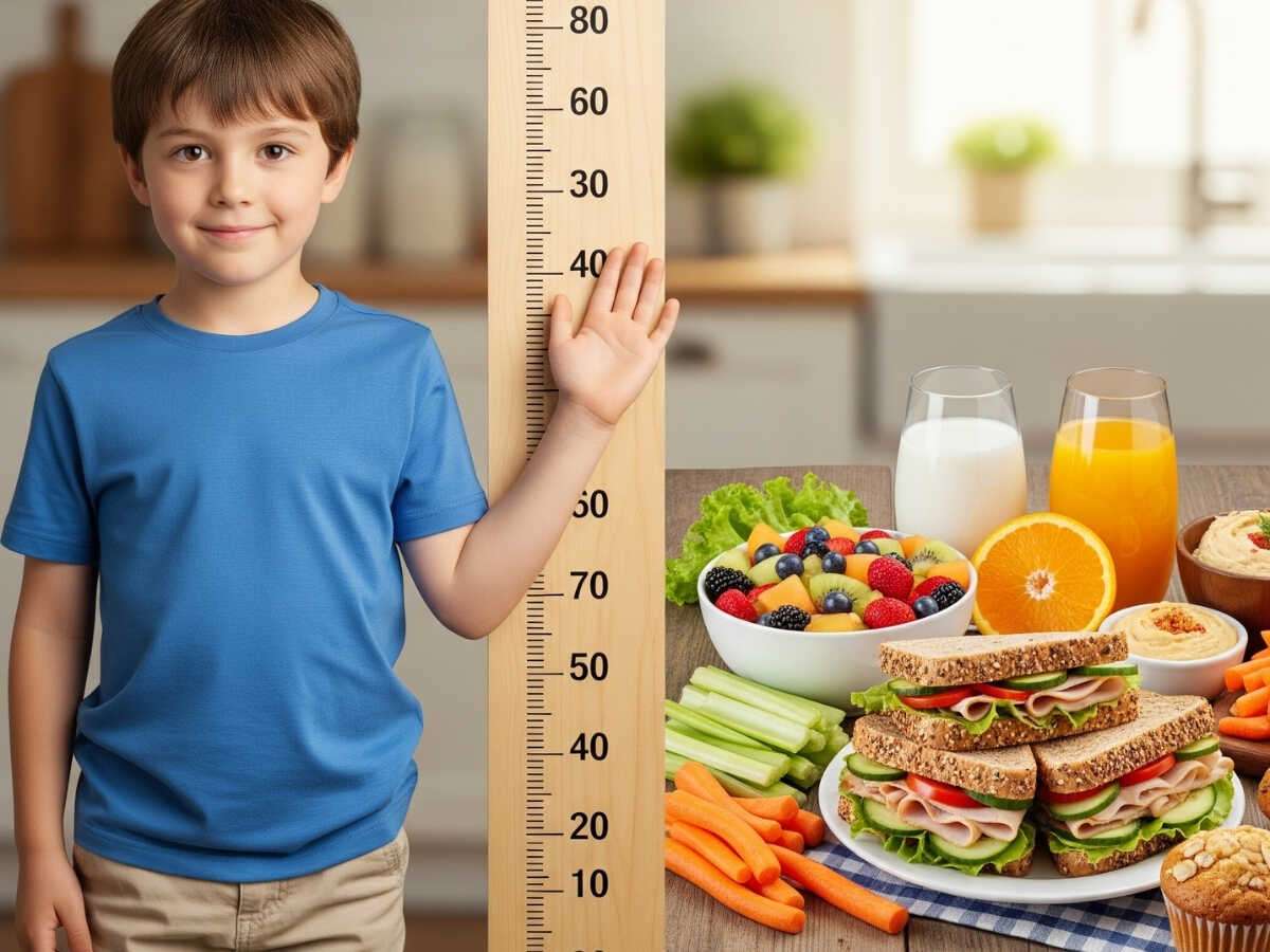 Dinh dưỡng đầy đủ vitamin D, A, canxi, protein, kẽm hỗ trợ phát triển chiều cao