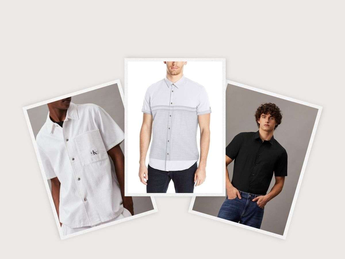 Sản phẩm áo sơ mi ngắn tay dành cho nam của Calvin Klein có kiểu dáng hiện đại, trẻ trung, lên form cực chuẩn