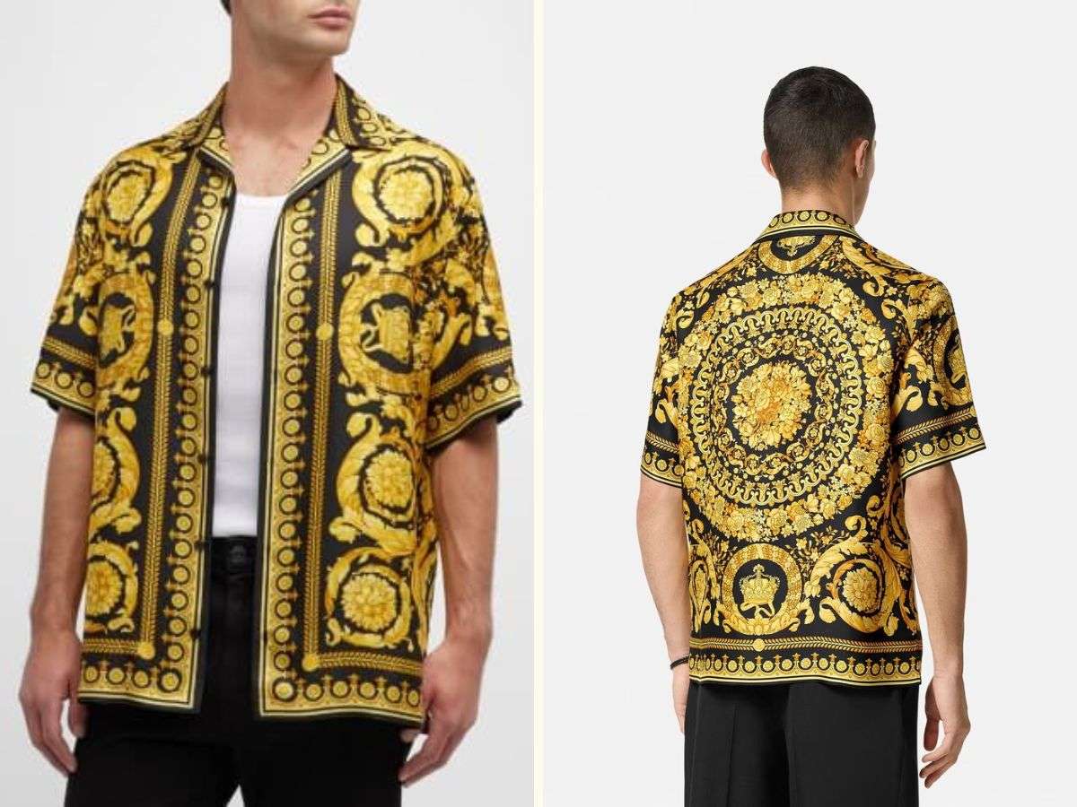 Áo sơ mi ngắn tay Versace được làm từ chất liệu cotton cao cấp, vô cùng thoải mái và thoáng mát khi mặc