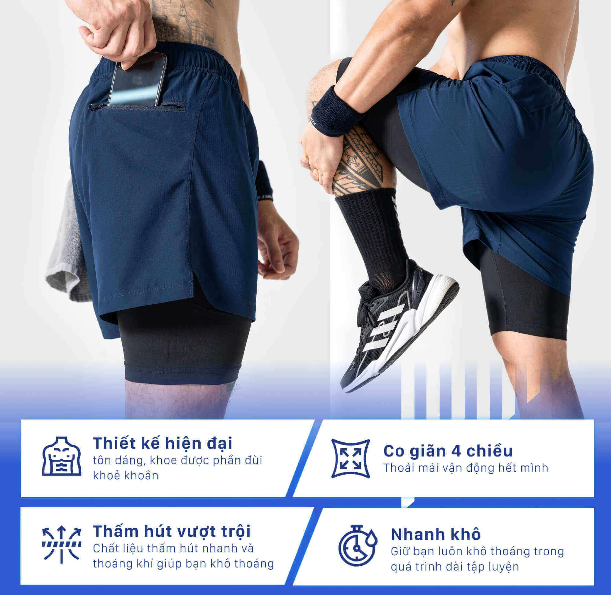 Các tính năng nổi bật của Tanktop Gym Set: thiết kế hiện đại, co giãn, thấm hút và nhanh khô