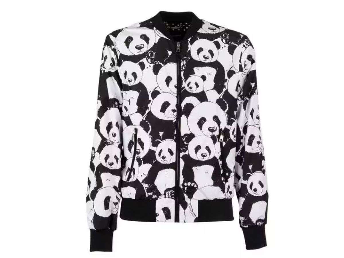 Áo khoác bomber hàng hiệu Dolce & Gabbana Panda Printed Bomber Jacket 