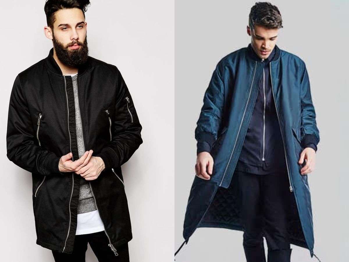 Áo khoác bomber hàng hiệu dáng dài