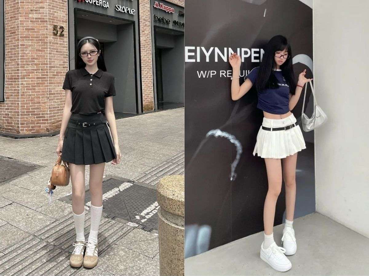 Phong cách năng động, thể thao với chân váy tennis