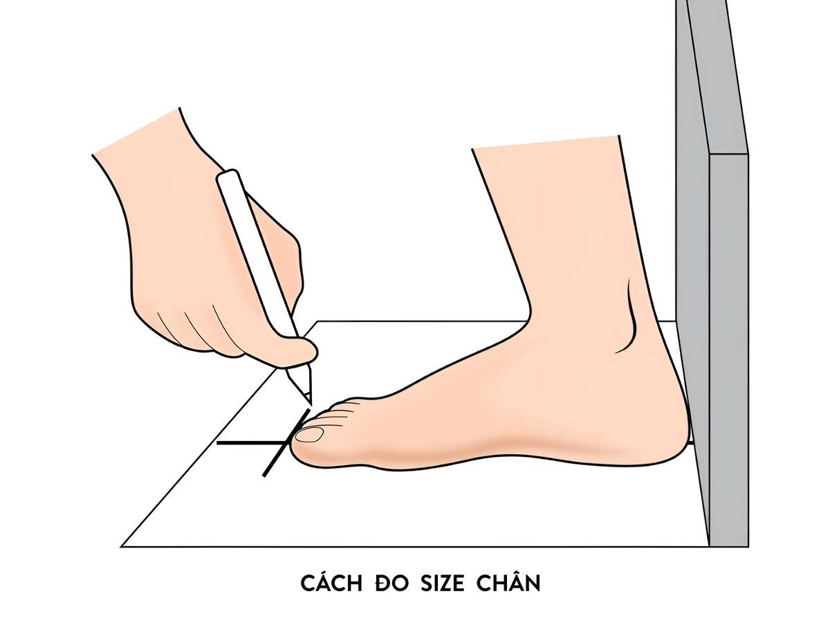 Cách đo size chân tại nhà