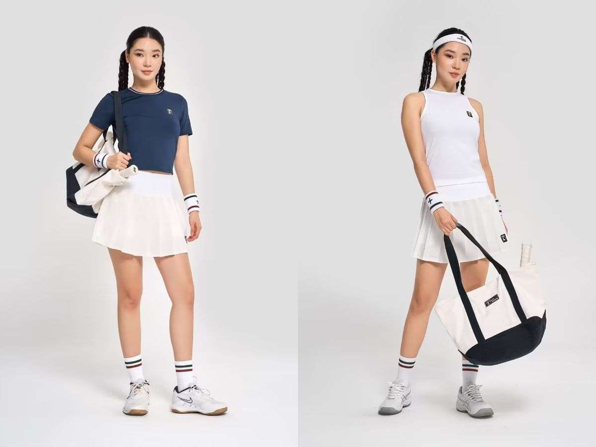 Phối giày tennis trên sân đấu
