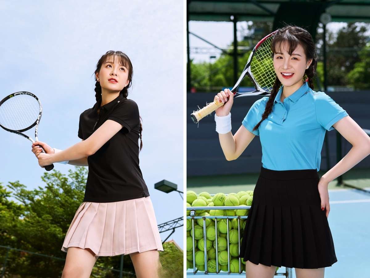 Gợi ý phối đồ với áo tennis cho nữ mang đến phong cách duyên dáng, hiện đại