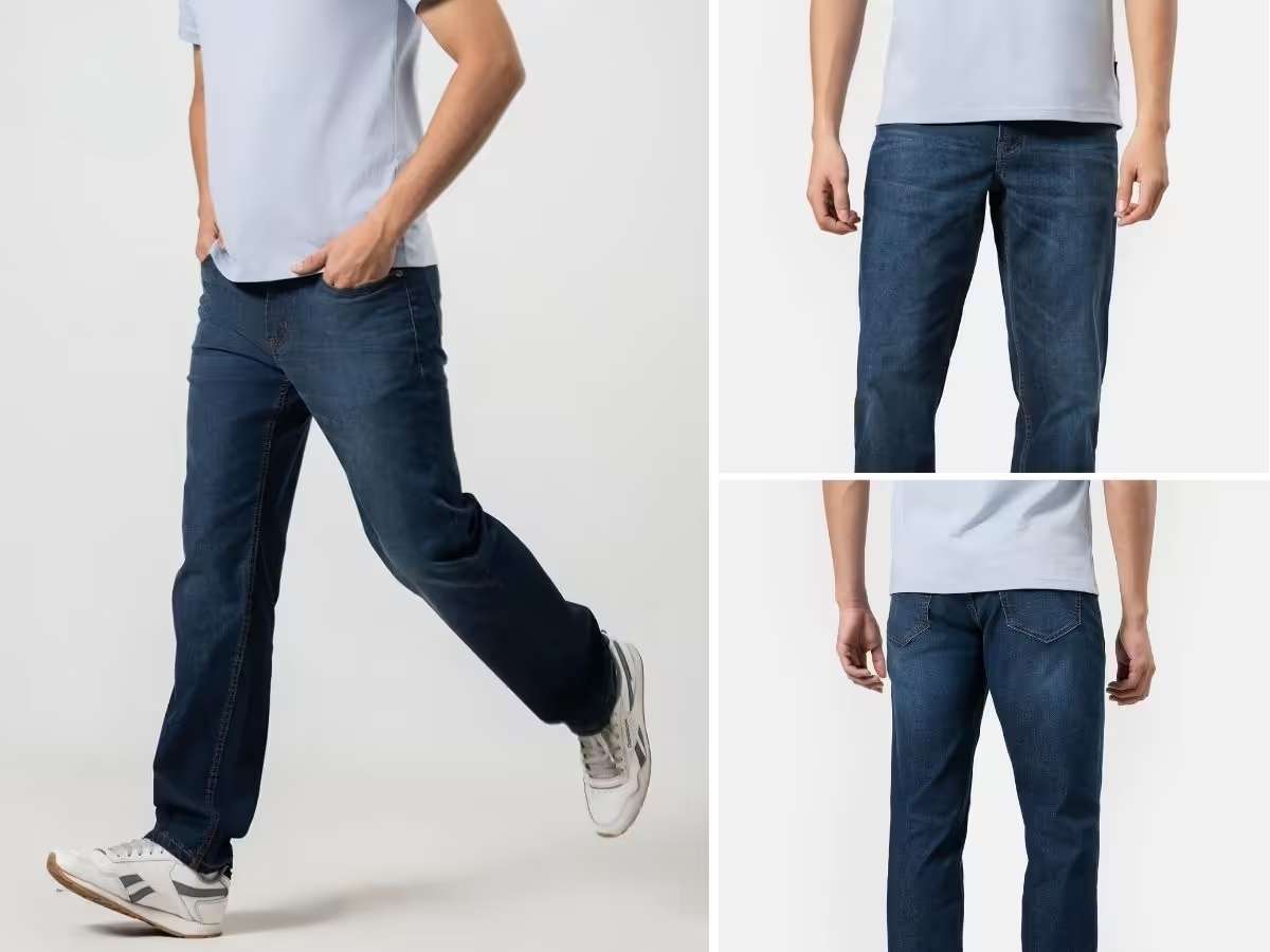 Quần jean tại Coolmate được may với chất liệu cao cấp, dày dặn, thoải mái