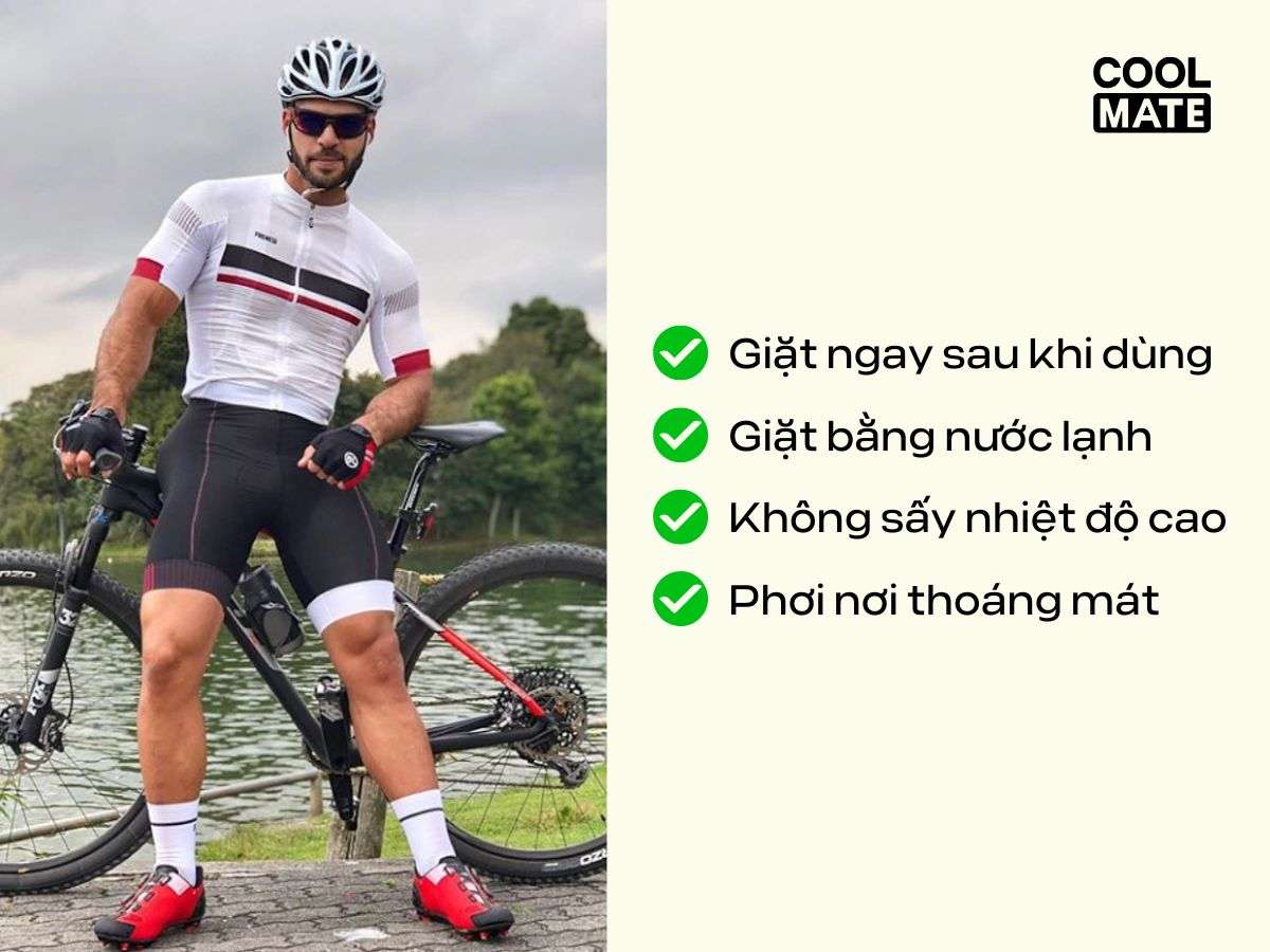 Tips giúp bảo quản quần áo đạp xe đúng cách