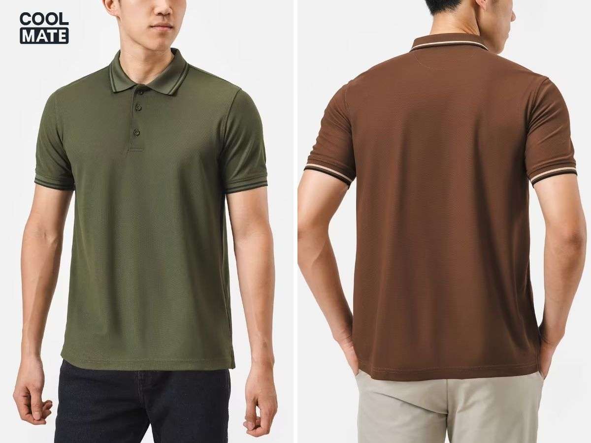 Áo Polo nam Cafe bo kẻ 