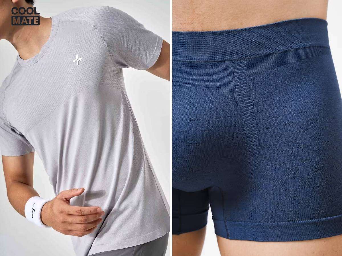 sản phẩm công nghệ seamless được tạo ra bằng cách dệt hoặc đan các sợi vải lại với nhau
