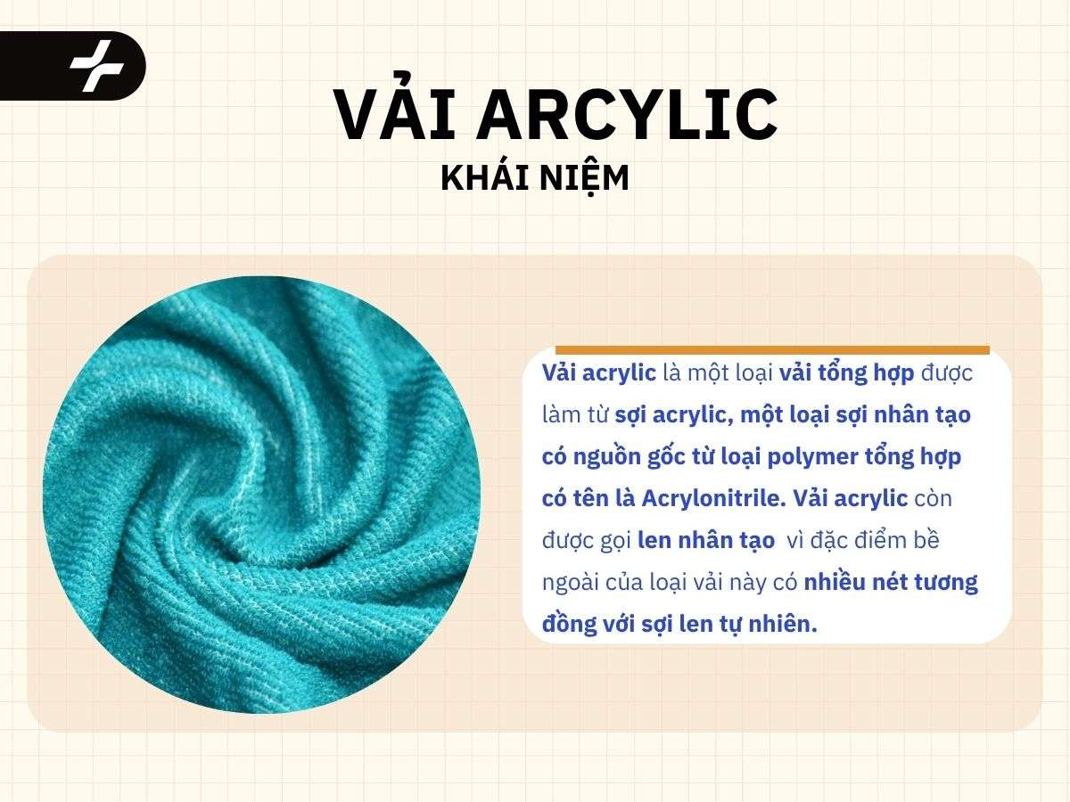 vải arcylic là vải sợi nhân tạo