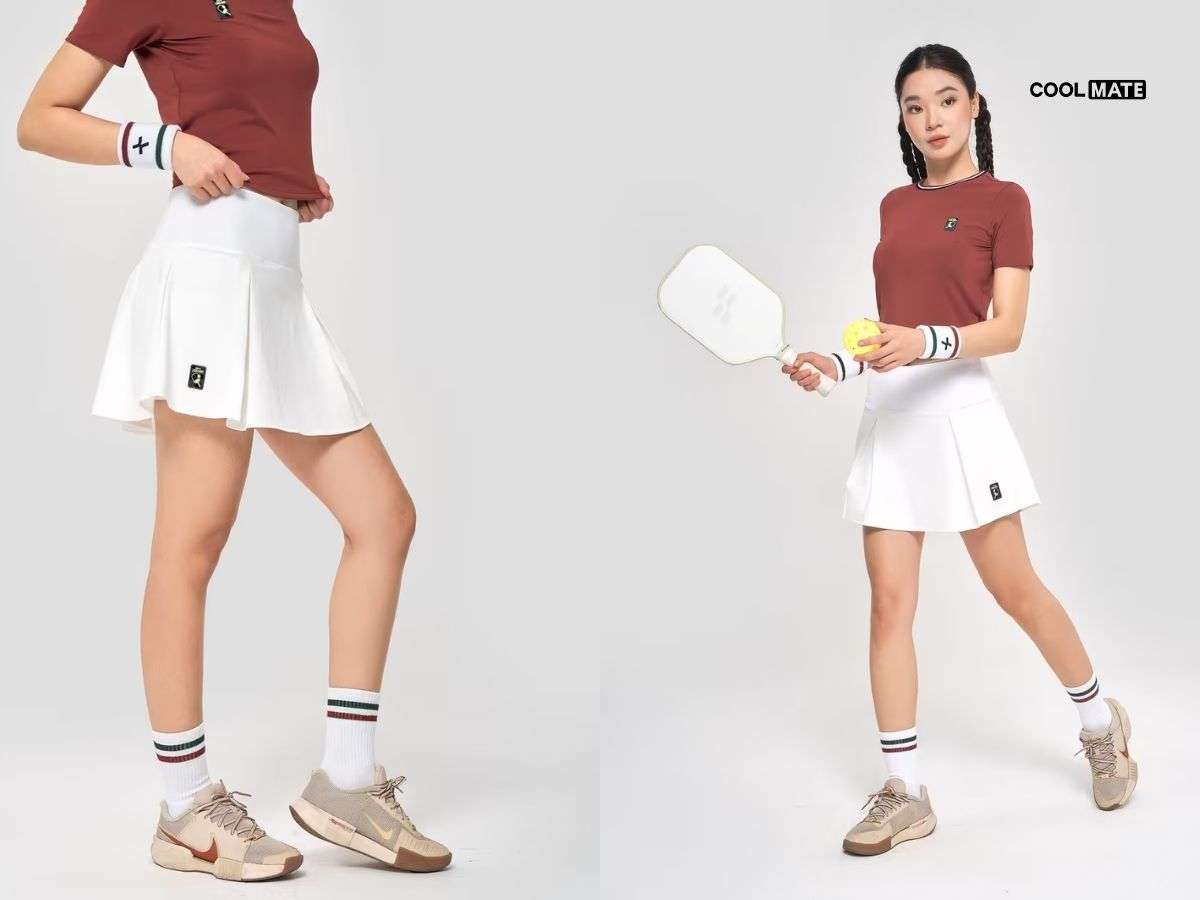 Váy Baseline dáng suông, chất vải mát, ít nhăn