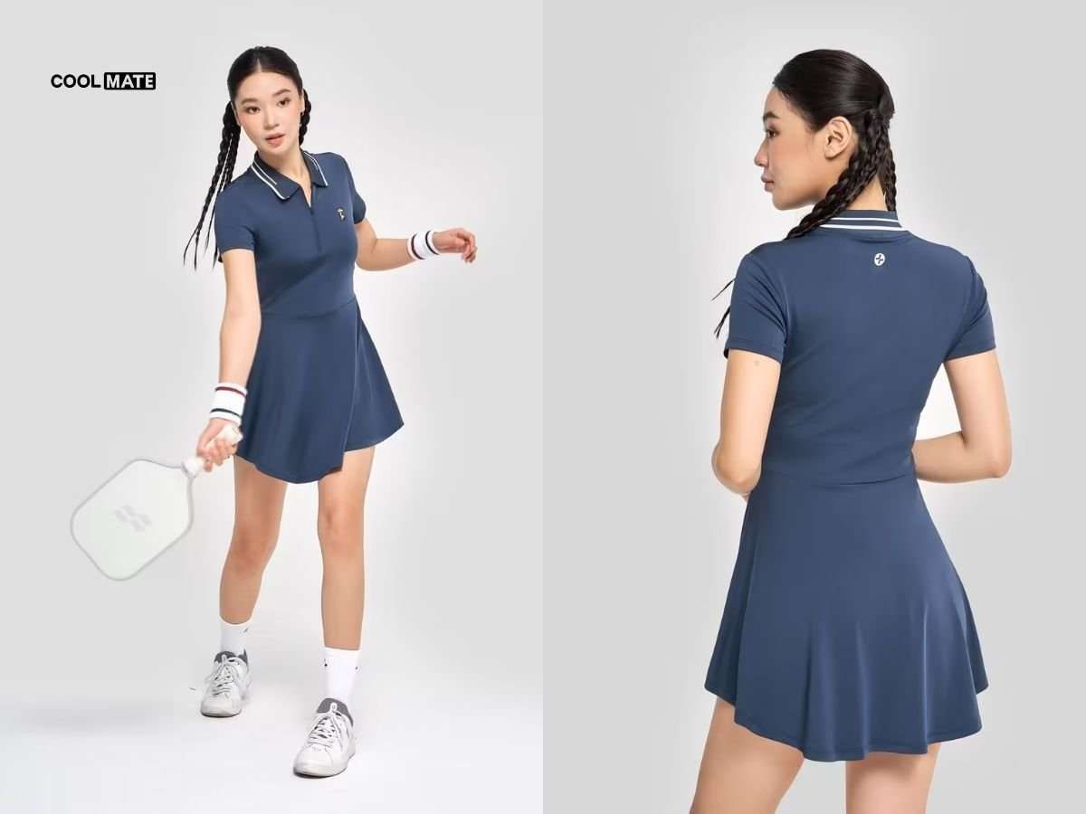 Váy xếp li Pickleball Driveshot cổ điển, thanh lịch