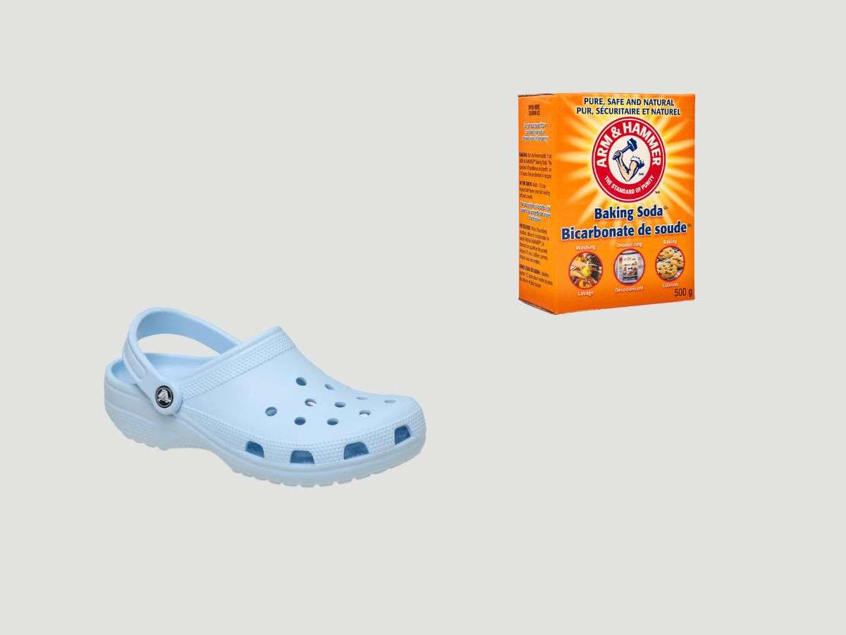 Sử dụng bột baking soda để tẩy vết ố trên dép
