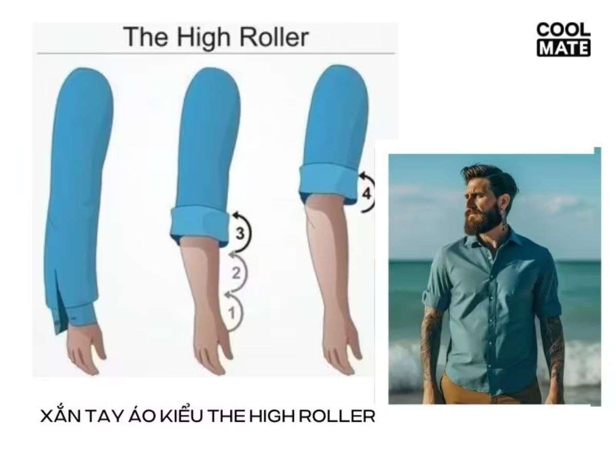 Xắn tay áo sơ mi kiểu The High Roller