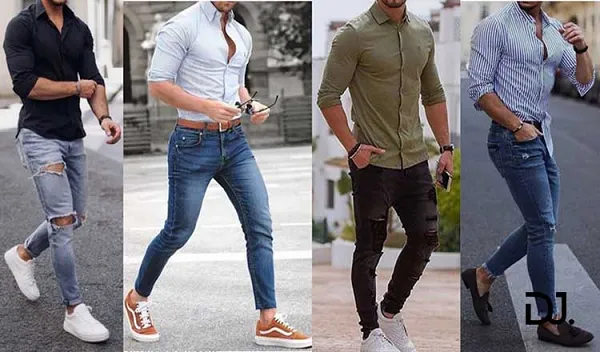 style-quần-jean-áo-sơ-mi-nam