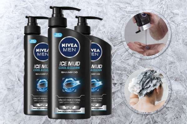 Dầu gội Nivea Men Ice Mud Cool & Clean