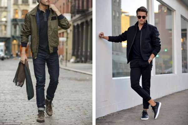 Phủi bụi xuống phố với bomber và áo polo đen